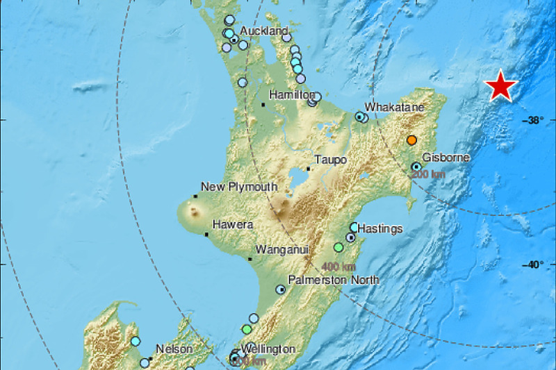 Zemljotres kod obala Novog Zelanda