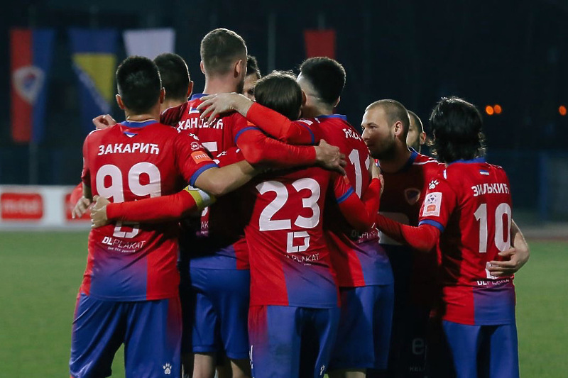 Slavlje nogometaša Borca nakon gola (Foto: FK Borac Banja Luka)