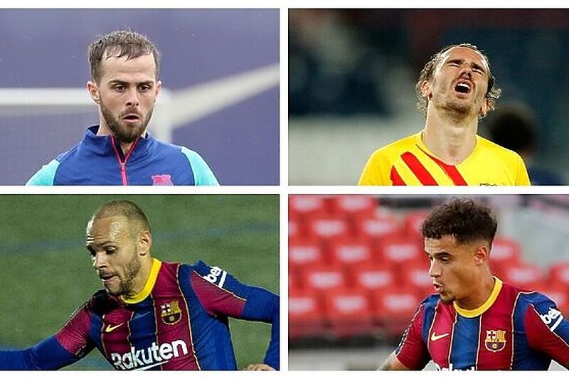 Pjanić, Griezmann, Braithwaite i Coutinho (Foto: Marca)