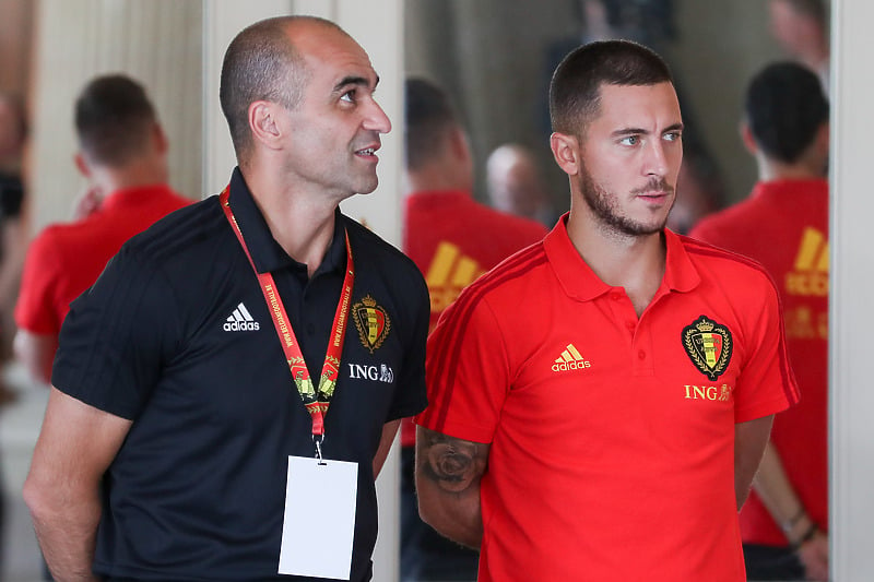 Roberto Martinez i Eden Hazard (Foto: EPA-EFE)