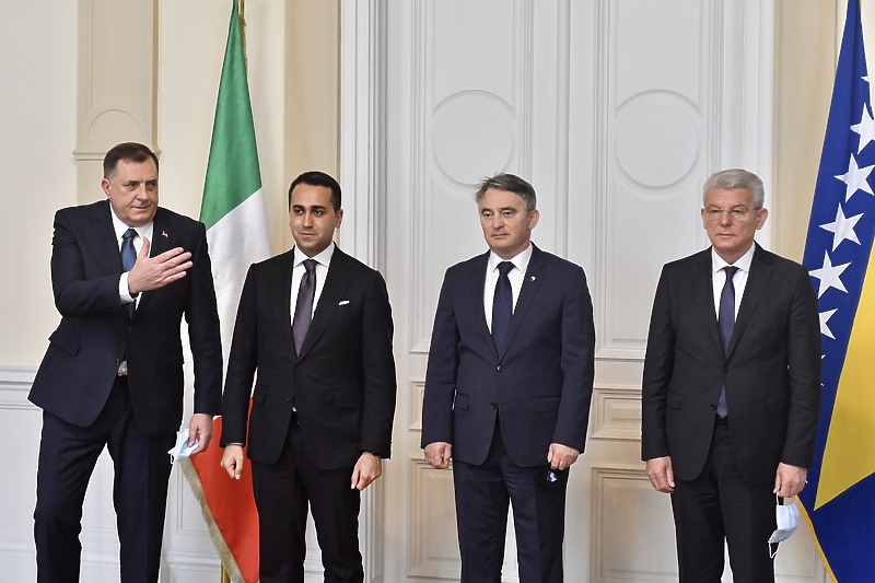 Susret članova Predsjedništva i ministra vanjskih poslova Italije (Foto: T. S./Klix.ba)