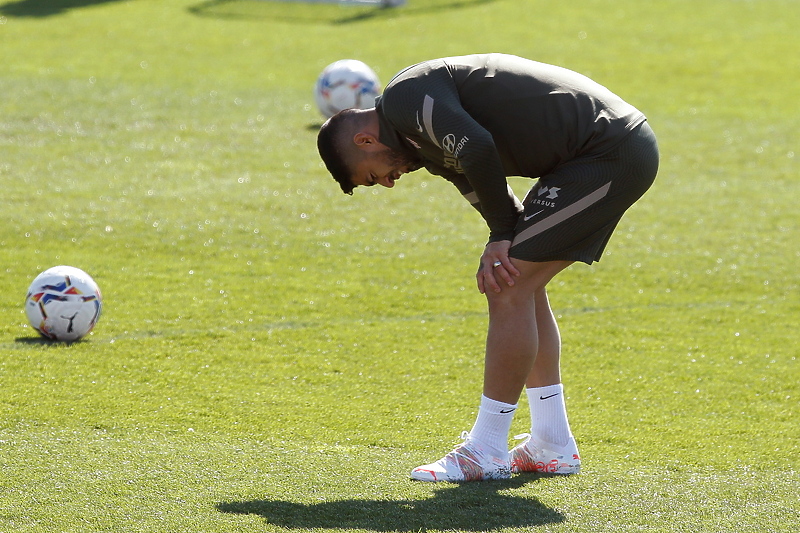 Suarez na današnjem treningu u Madridu (Foto: EPA-EFE)