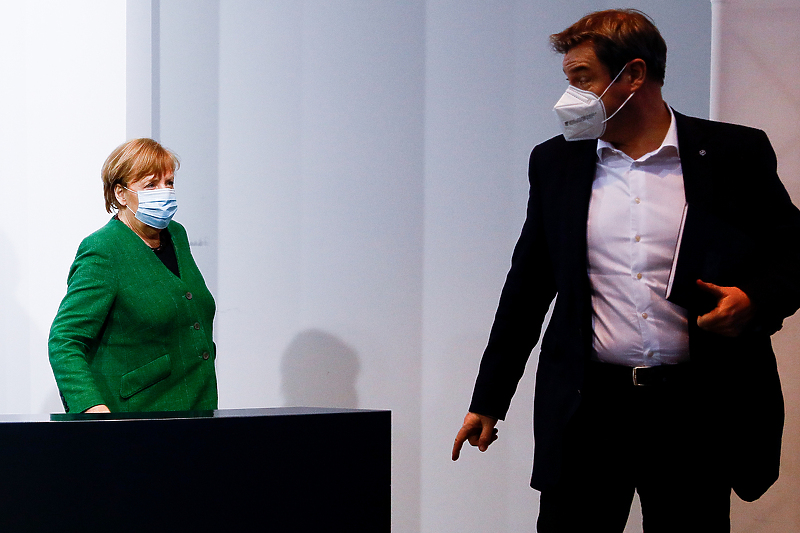 Angela Merkel i Markus Soeder (Foto: EPA-EFE)