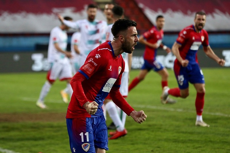 Slavlje defanzivca Ćosića nakon vodećeg gola (Foto: FK Borac Banja Luka)