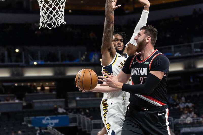 Nurkić u akciji protiv Pacersa (Foto: Portland Trail Blazers)