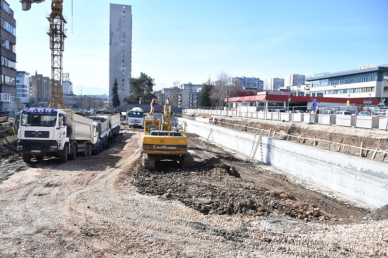 Gradilište garaže u martu ove godine (Foto: D. S./Klix.ba)