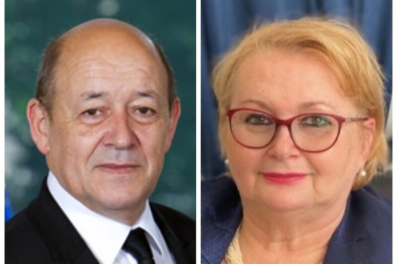 Bisera Turković i Jean-Yves Le Drian