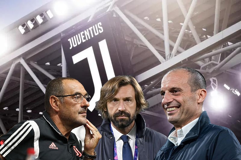 Maurizio Sarri, Andrea Pirlo i Massimiliano Allegri