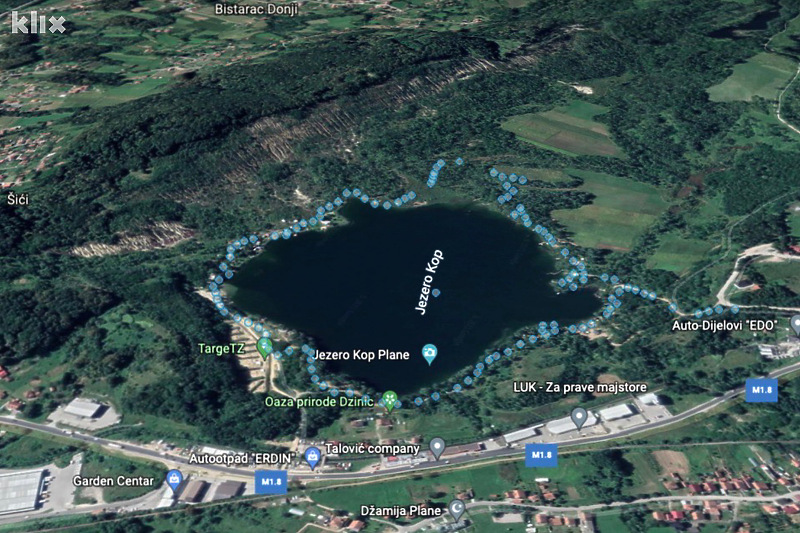 Lokalitet jezera Šićki brod (Foto: Google Earth)