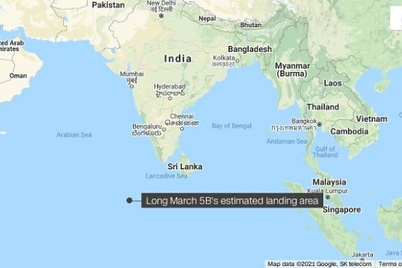 Kineska raketa pala u Indijski okean (Foto: Twitter)