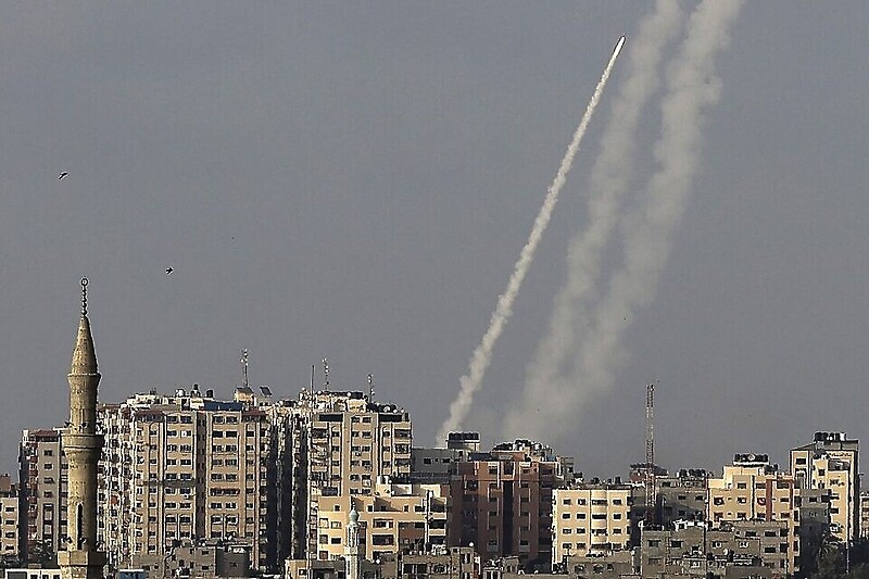Hamasove rakete iznad Jerusalema (Foto: Twitter)