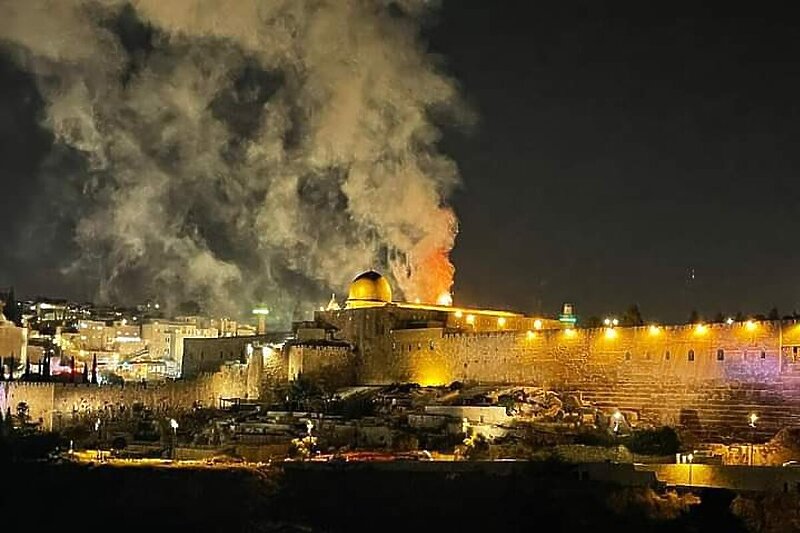 Požar u blizini džamije Al-Aqsa (Foto:  Twitter)