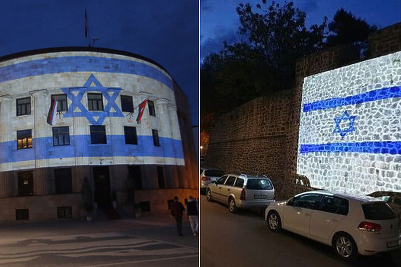 Projekcije izraelske zastave u Banjoj Luci i Trebinju
