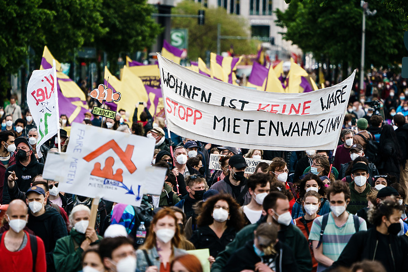 Protest u Berlinu zbog visokih cijena stanarina (Foto: EPA-EFE)