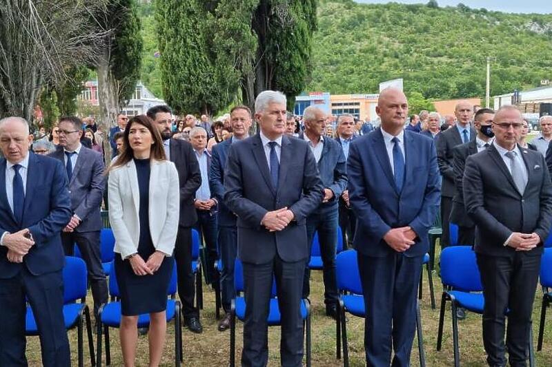 Čović i Grlić Radman na obilježavanju Bleiburga u Stocu (Foto: HDZ)