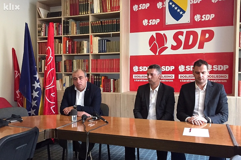 Detalj s konferencije za medije SDP Zenica