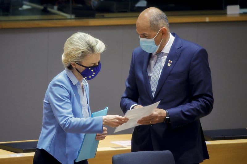 Ursula von der Leyen i Janez Janša (Foto: EPA-EFE)