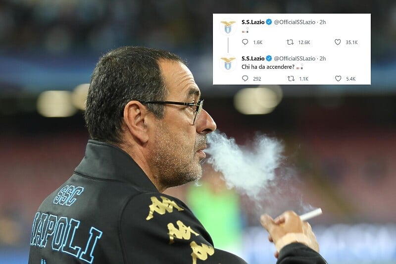 Maurizio Sarri, Screenshot: Twitter (Foto: EPA-EFE)