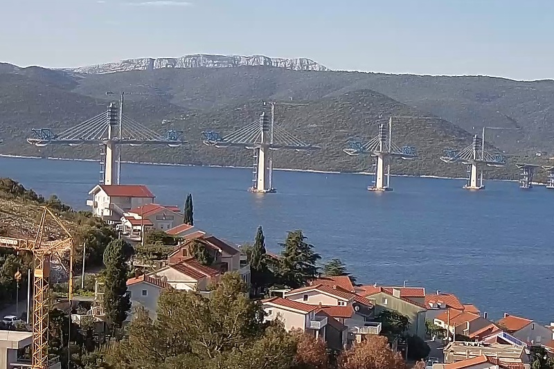 Pelješki most (Foto: Screenshot LiveCam Croatia)