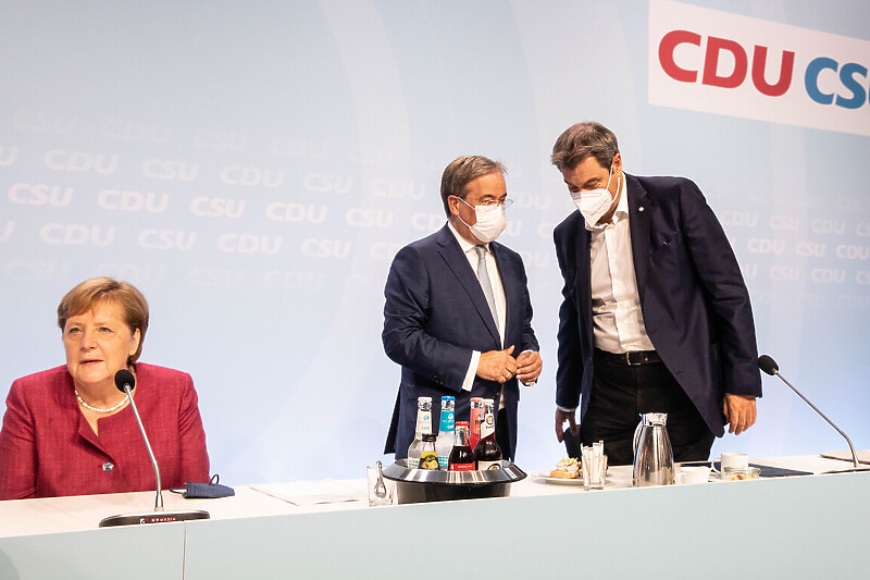 Merkel, Laschet i Söder predstavili manifest CDU-CSU koalicije (Foto: EPA-EFE)