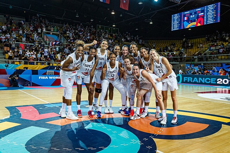 Francuske košarkašice slave pobjedu protiv Rusije (Foto: FIBA)