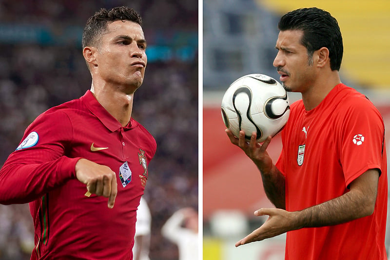 Cristiano Ronaldo i Ali Daei (Foto: EPA-EFE)