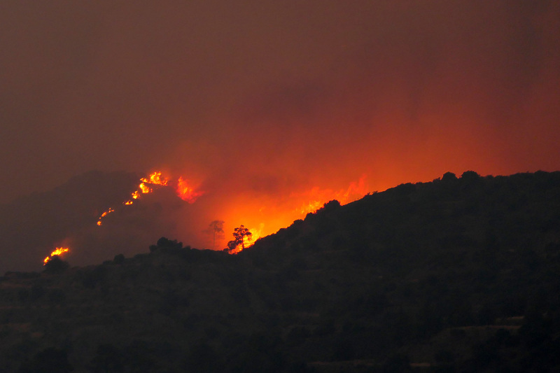 Požarima pogoduju snažan vjetar i visoka temperatura (Foto: EPA-EFE)