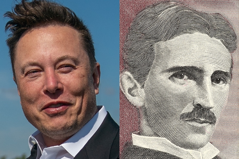 Elon Musk i Nikola Tesla (Foto: EPA-EFE/Shutterstock)