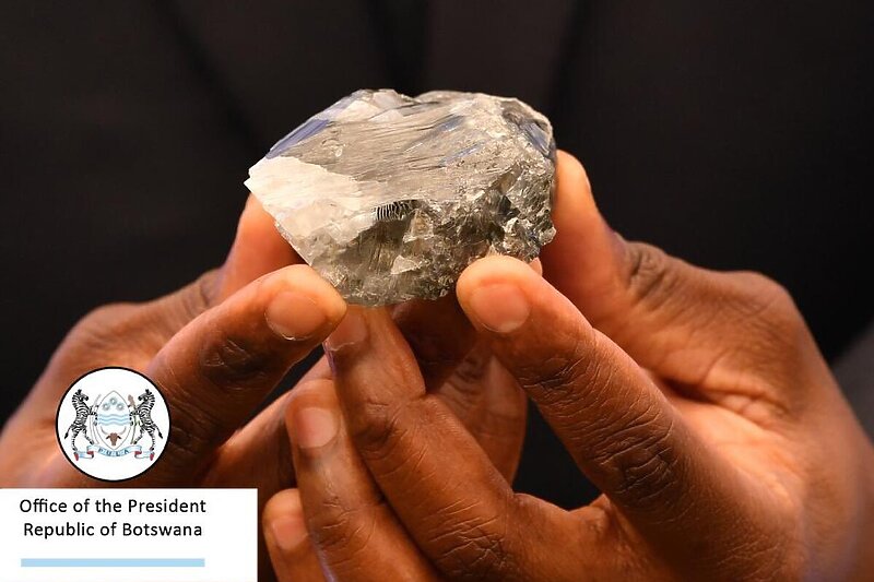 Dijamant pronađen u Bocvani (Foto: Office of the President Republic of Botswana)