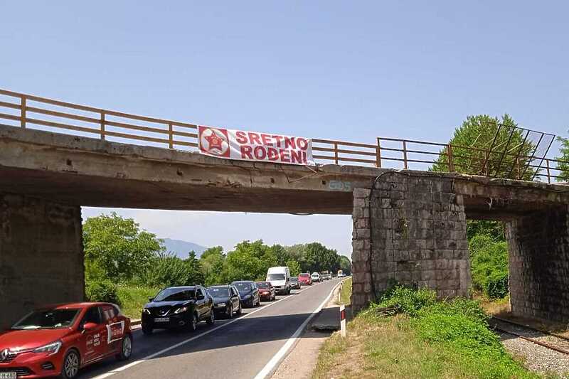 Transparent u Bihaću (Foto: Facebook/Grad Bihać)