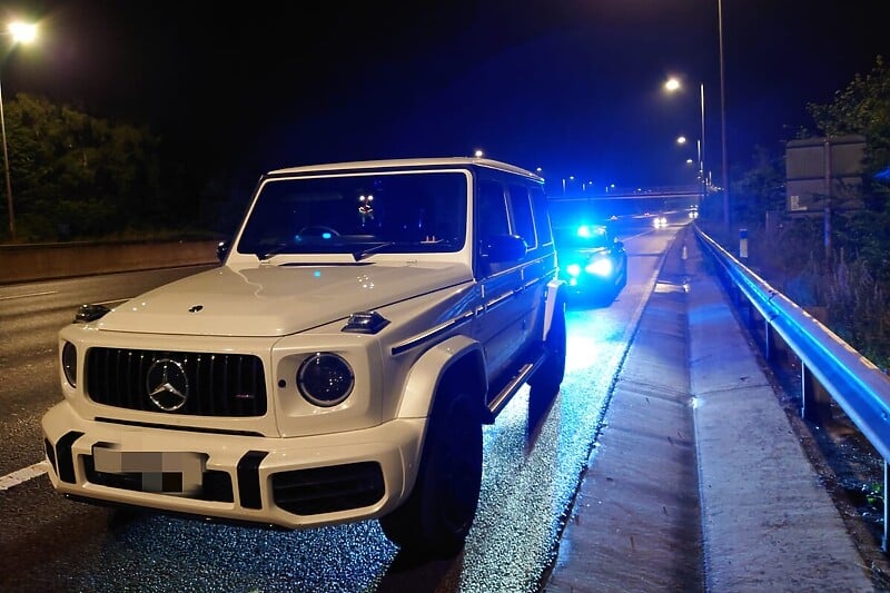 Oduzeti Mercedes G (Foto:  Derbyshire Roads Policing)