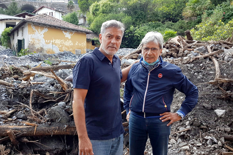 Clooney i Pozzi (Foto: MEGA)