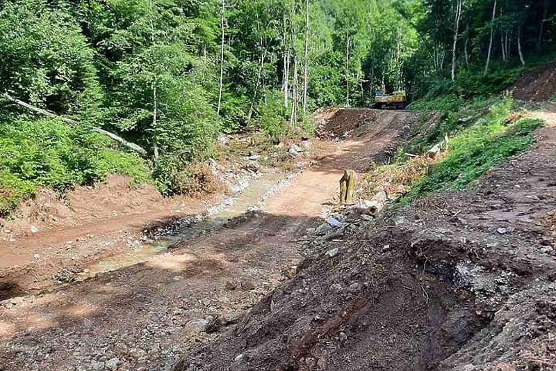 Korito Kasindolske rijeke nakon početka izgradnje MHE Samar