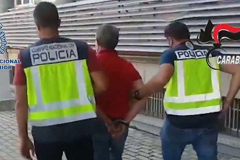 Paviglianiti uhapšen u Madridu (Foto: Screenshot Twitter  Policía Nacional)