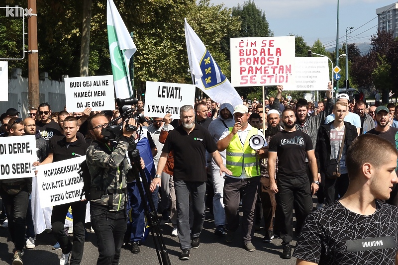 Arhivska fotografija sa kontraprotesta prije dvije godine (Foto: T. S./Klix.ba)