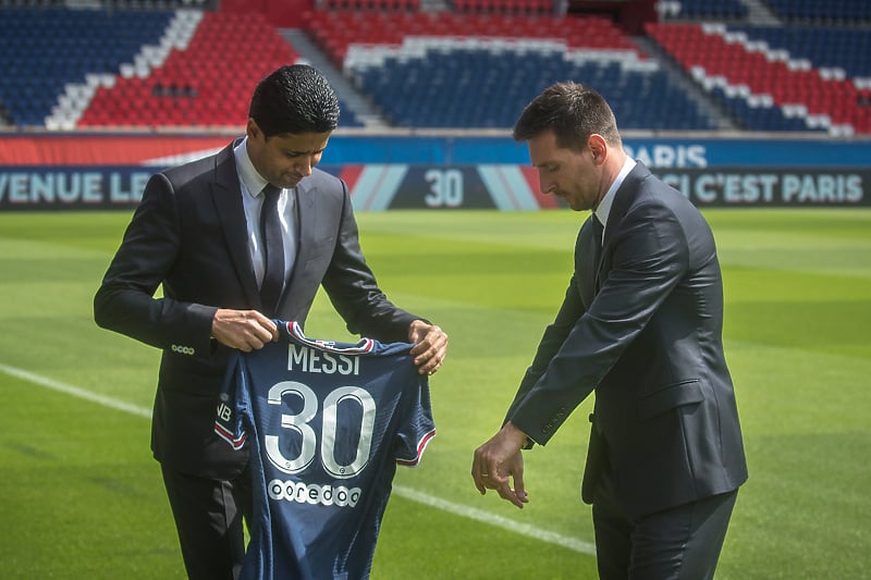 Al-Khelaifi i Messi su danas održali konferenciju za medije (Foto: EPA-EFE)