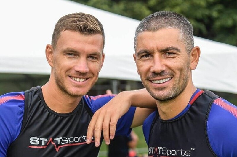 Edin Džeko i Aleksandar Kolarov