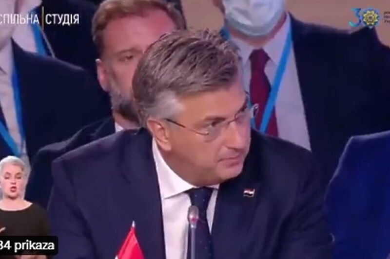 Andrej Plenković na Krimskom forumu (Screenshot)