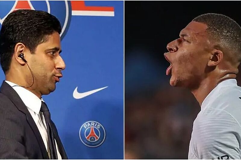 Nasser Al Khelaifi i Kylian Mbappe (Montaža: Marca)