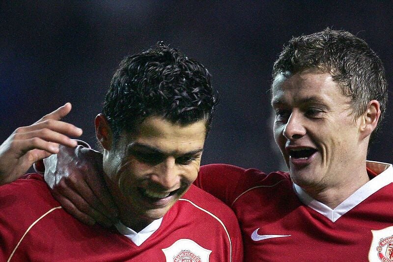 Ronaldo i Solskjaer kada su igrali zajedno (Foto: Twitter)