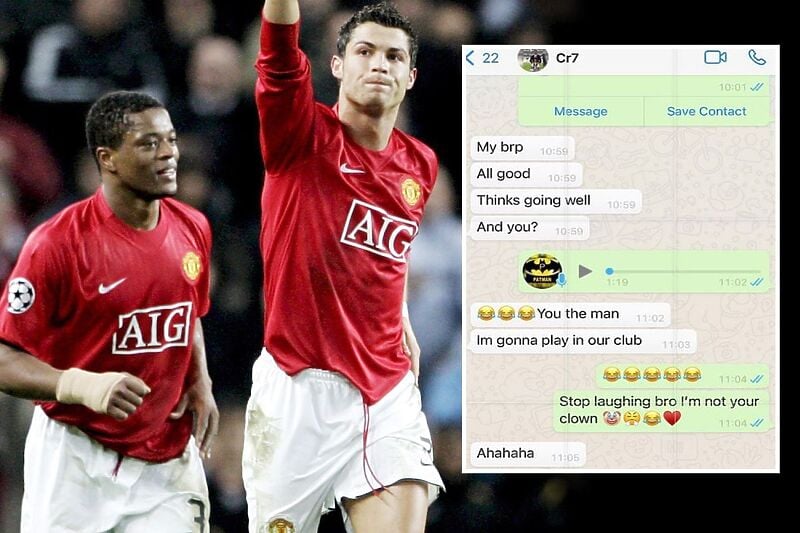 Evra i Ronaldo zajedno su igrali u Unitedu gotovo četriri sezone (Foto: Twitter)