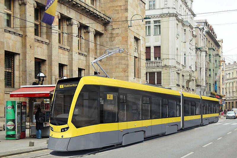 Ilustracija novog tramvaja na sarajevskim ulicama (Foto: Vlada KS)