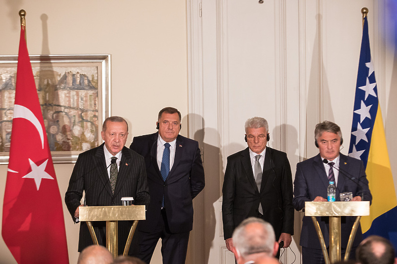 Press konferencija prilikom Erdoganove posjete Sarajevu (Foto: Predsjedništvo BiH)
