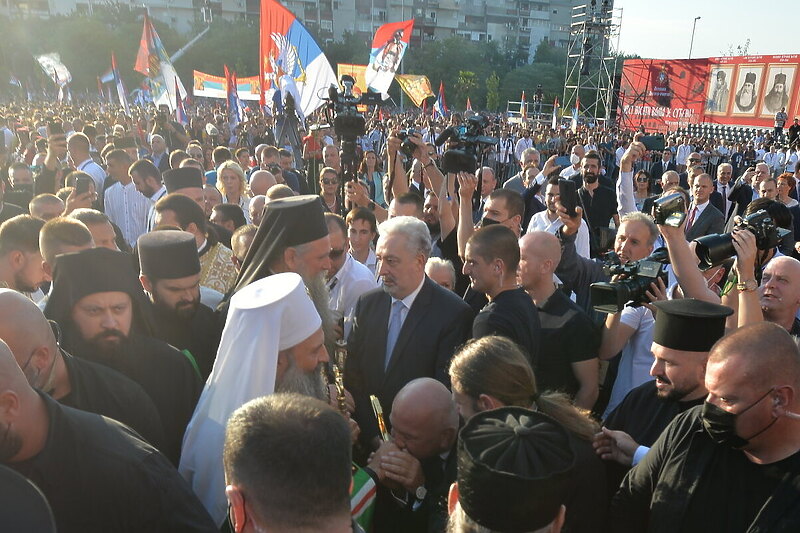 Patrijarha dočekao premijer Crne Gore Zdravko Krivokapić (Foto: Tanjug)