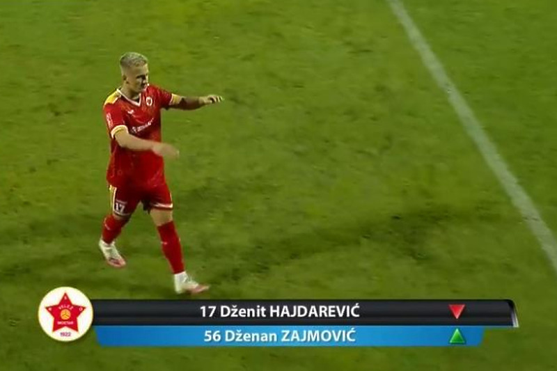 Mladi Hajdarević morao je rano napustiti meč (Foto: Screenshot)