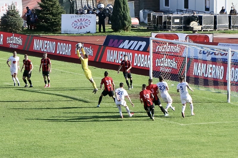 Detalj s prošlosezonskog duela Slobode i Borca (Foto: Arhiv/Klix.ba)