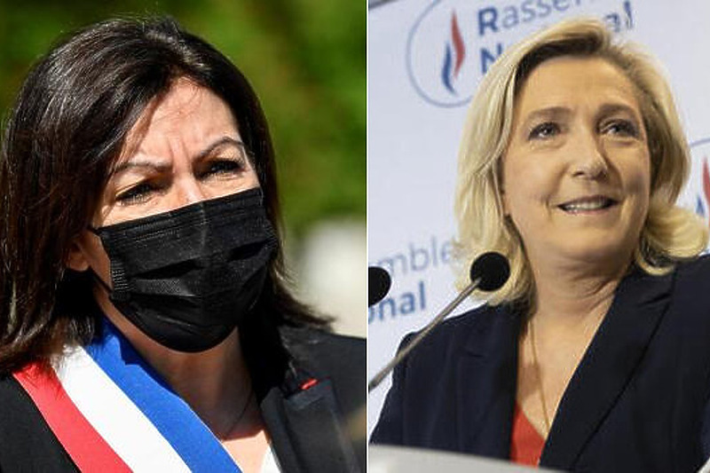 Anne Hidalgo i Marine Le Pen (Foto: EPA-EFE)
