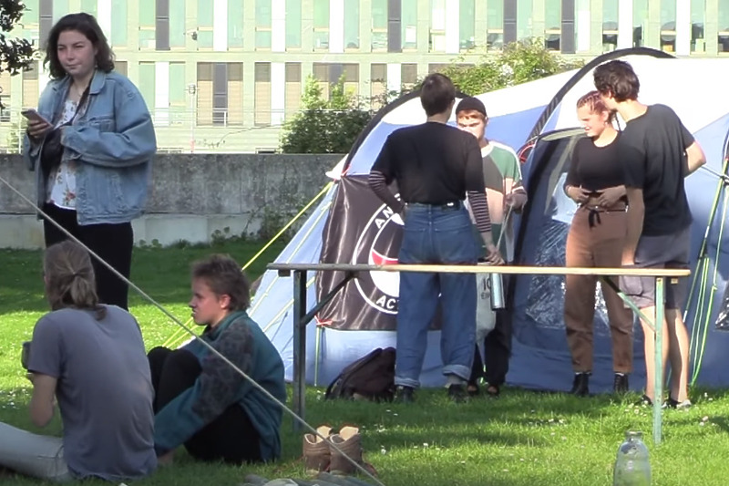 Aktivisti smješteni u parku u centralnom dijelu Berlina (Foto:Screenshot)