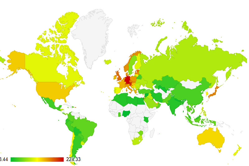 Statistika prosječnih cijena osnovnih usluga u svijetu (Foto:Screenshot)