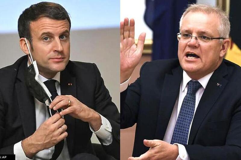 Macron i australski premijer Scott Morrison